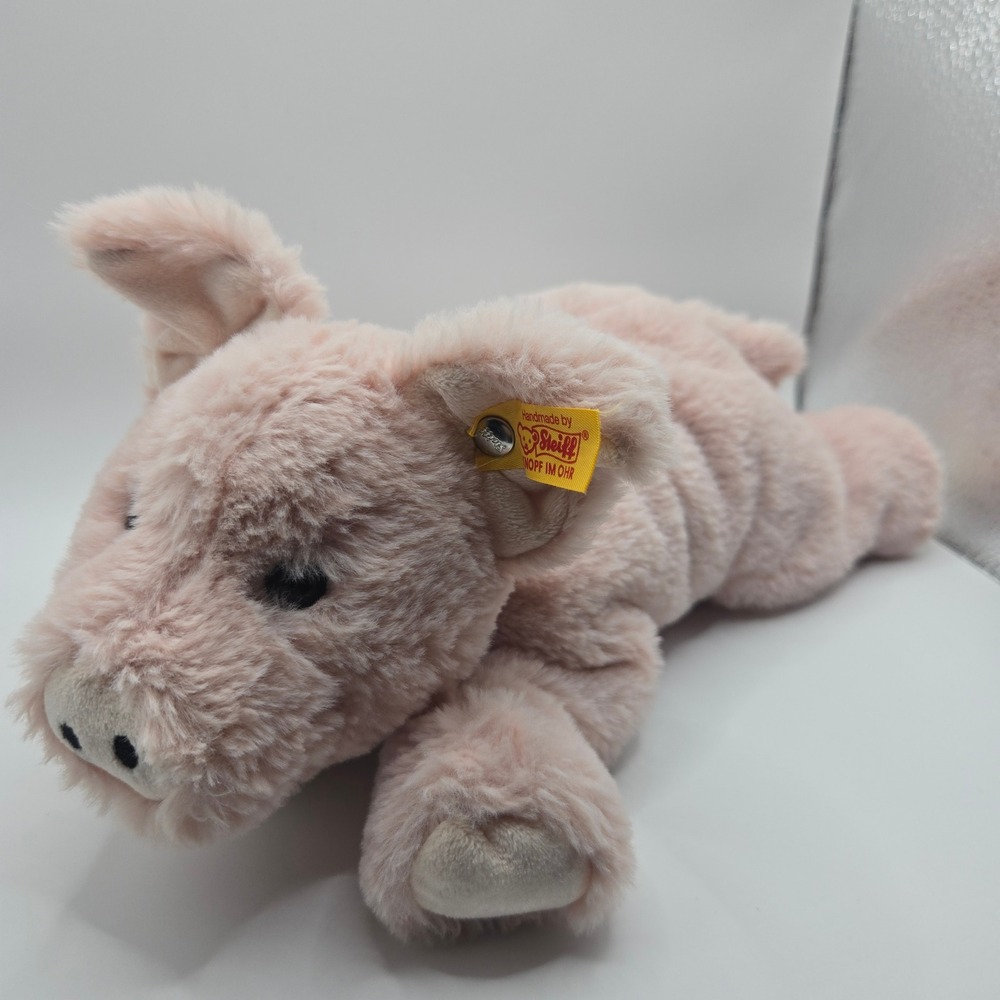 Steiff Piko Pig Pink Plush‎ Stuffed Animal Toy Pink Handmade Germany